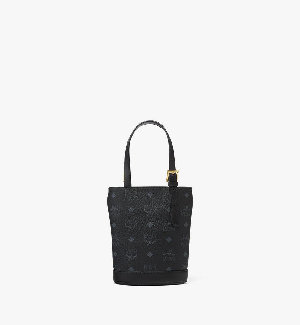 MWTEATA01BK001-Aren Bucket Tote in Visetos|BLACK