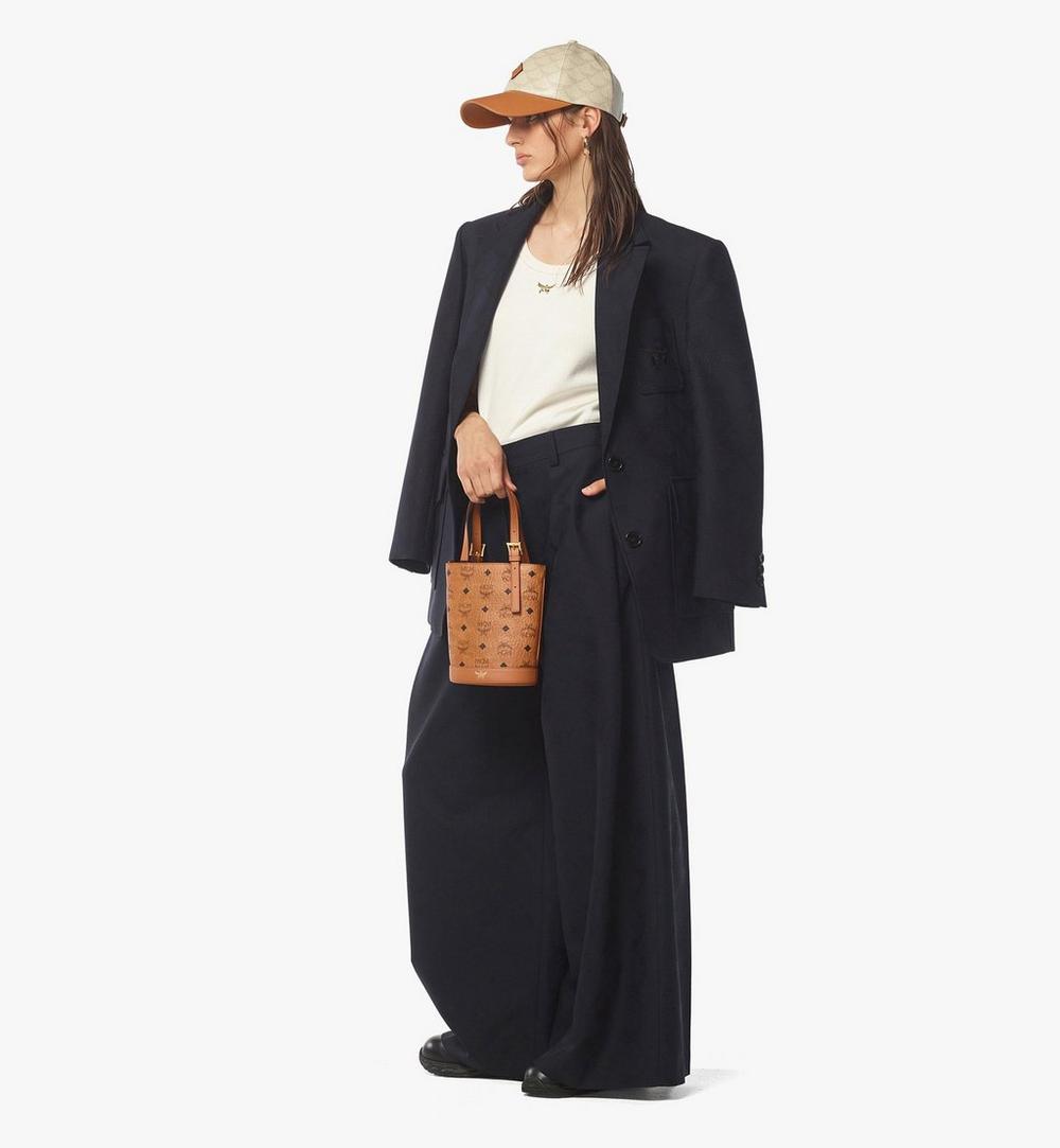 MWTEATA01CO001-Aren Bucket Tote in Visetos|COGNAC