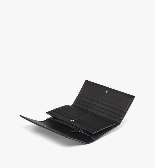 MYLDATA08BK001-Aren Continental Wallet in Embossed Monogram Leather|BLACK