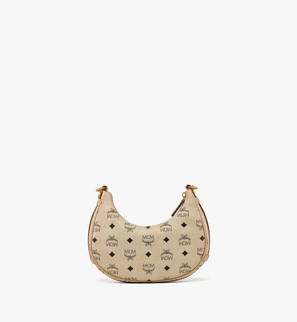 MWHFATA02I8001-Aren Crescent Hobo Bag in Visetos|BEIGE + BLACK