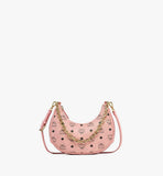 MWHFATA02PZ001-Aren Crescent Hobo Bag in Visetos|SOFT PINK