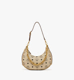 MWHFATA02I8001-Aren Crescent Hobo Bag in Visetos|BEIGE + BLACK