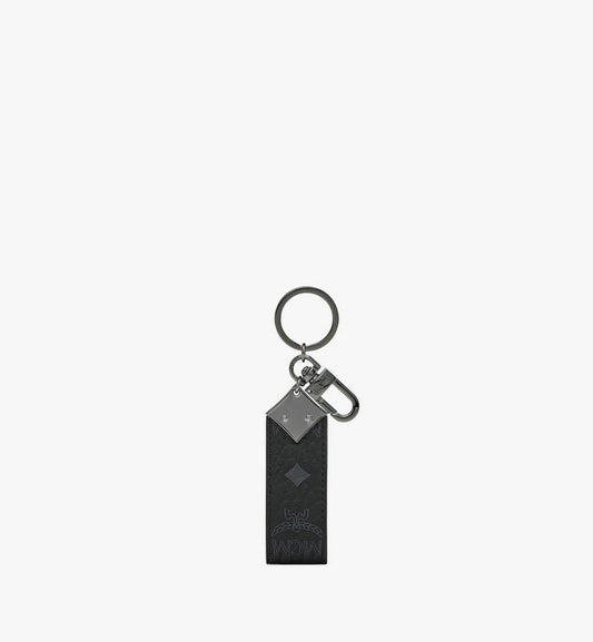 MXZESTA03BK001-Aren Diamond Logo Key Holder in Visetos|BLACK