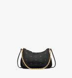 MWHFSTA10BK001-Aren Duo Hobo in Recycled Nylon and Visetos|BLACK