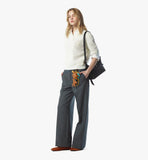 MWHFSTA09BK001-Aren Hobo in Recycled Nylon and Monogram Print Leather|BLACK