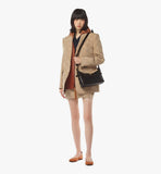 MWHFSTA01BK001-Aren Hobo in Sequin Lamb Leather|BLACK