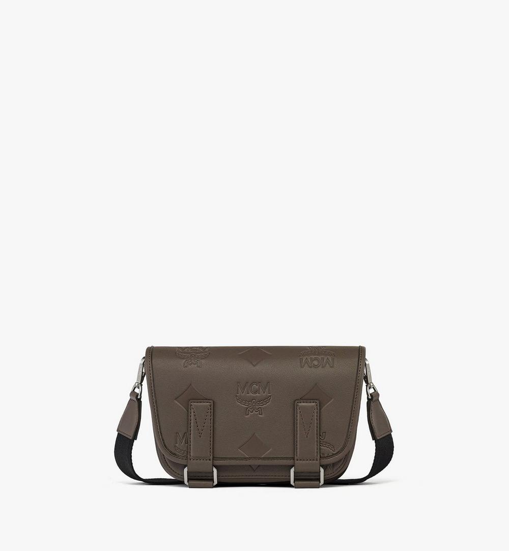 MMMFSTA03FF001-Aren Messenger Bag in Maxi Monogram Leather|MOREL GREY
