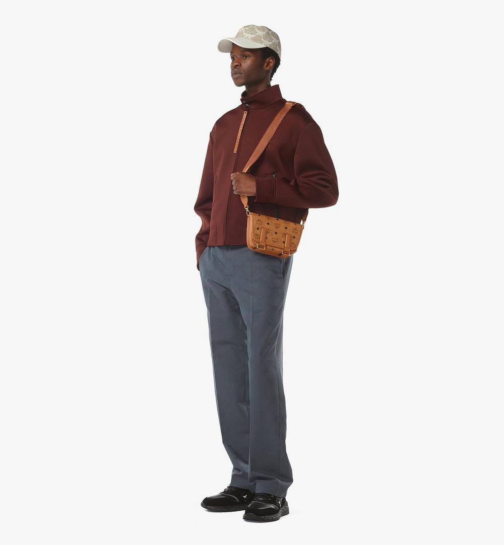 MMMEATA02CO001-Aren Messenger Bag in Visetos|COGNAC