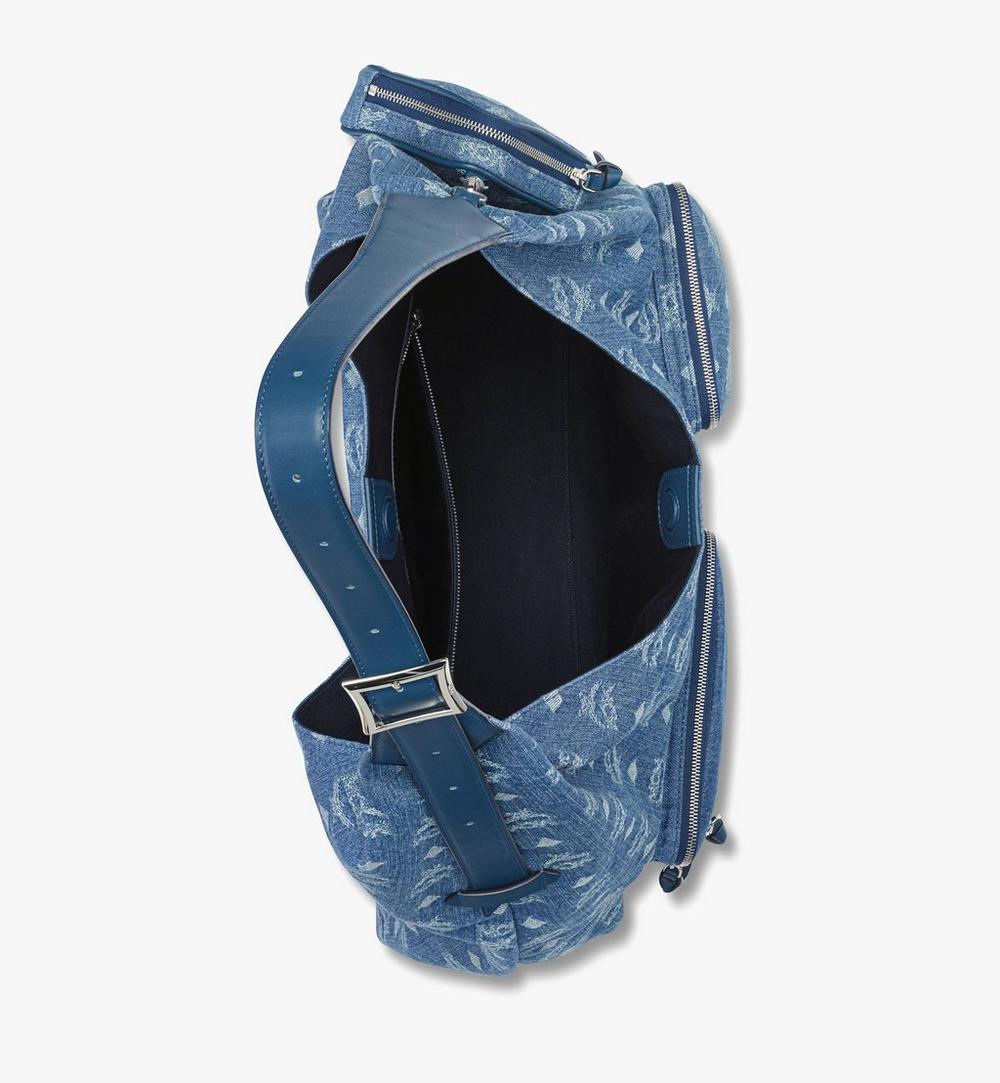 MWPFATA03HD001-Aren Multi-Shopper in Monogram Denim Jacquard|DENIM BLUE