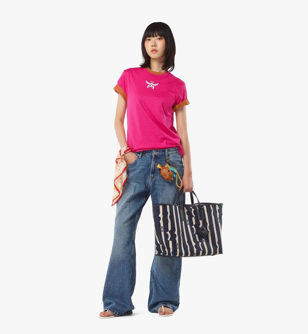 MWPFSTA06VC001-Aren Shopper in Beach Club Canvas|NAVY BLAZER