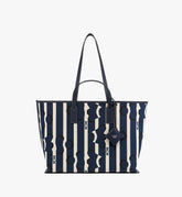 MWPFSTA06VC001-Aren Shopper in Beach Club Canvas|NAVY BLAZER