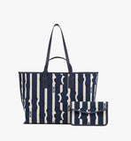 MWPFSTA06VC001-Aren Shopper in Beach Club Canvas|NAVY BLAZER