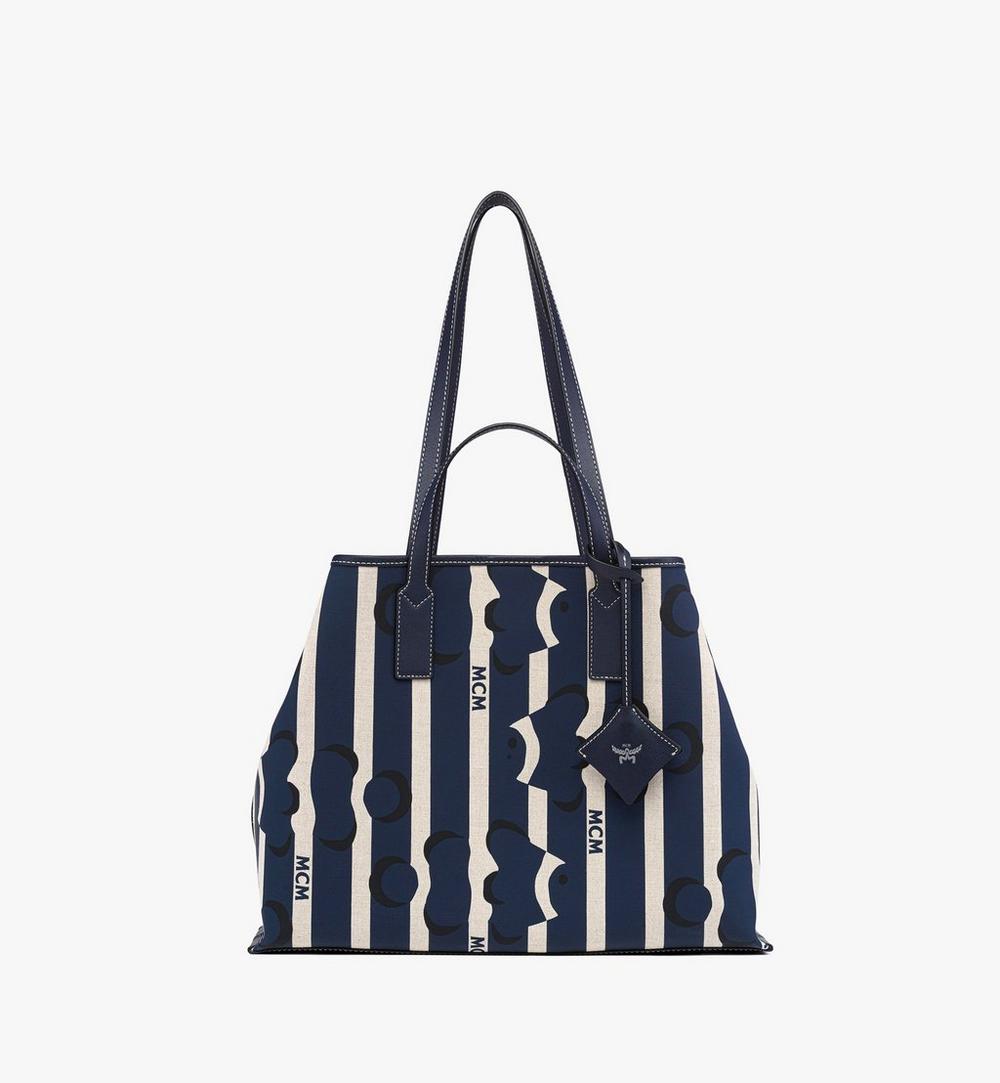 MWPFSTA06VC001-Aren Shopper in Beach Club Canvas|NAVY BLAZER