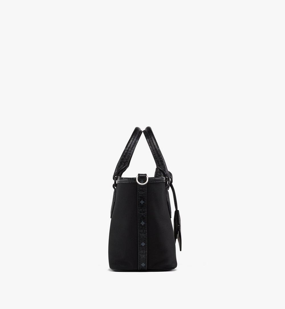 MWPFSTA04BK001-Aren Shopper in Recycled Nylon and Monogram Print Leather|BLACK