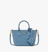 MWPFSTA04E4001-Aren Shopper in Recycled Nylon and Monogram Print Leather|BLUE HEAVEN