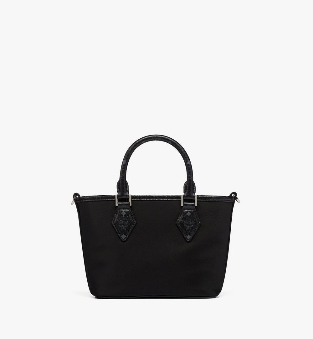 MWPFSTA04BK001-Aren Shopper in Recycled Nylon and Monogram Print Leather|BLACK