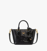 MWPFSTA01BK001-Aren Shopper in Sequin Lamb Leather|BLACK