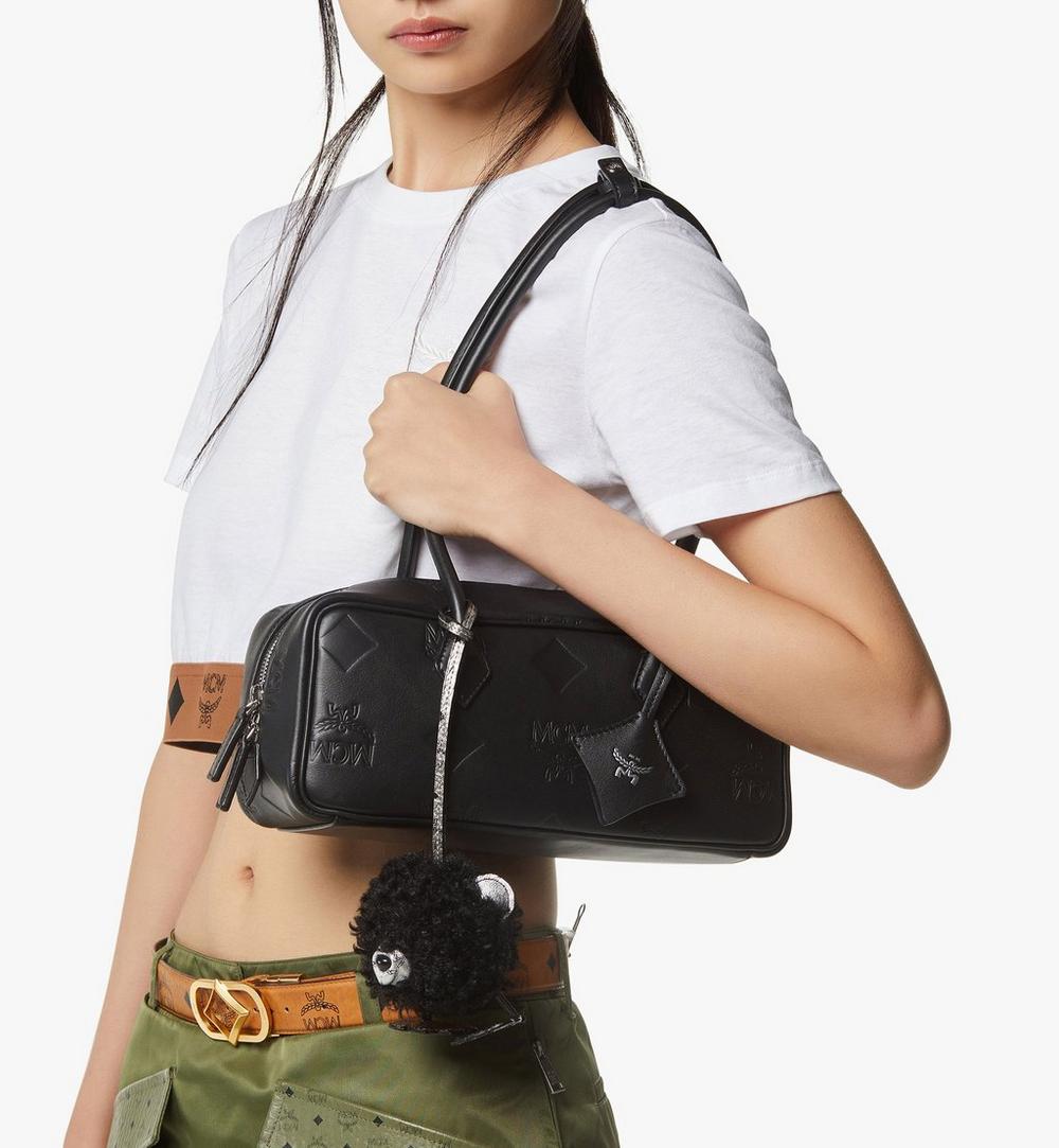 MWSGSTA01BK001-Aren Shoulder Bag in Maxi Monogram Leather|BLACK