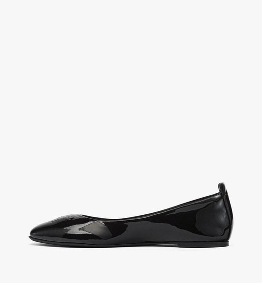 MESFSMM03BK037-Ballerina Shoes in Patent Lamb Leather|BLACK