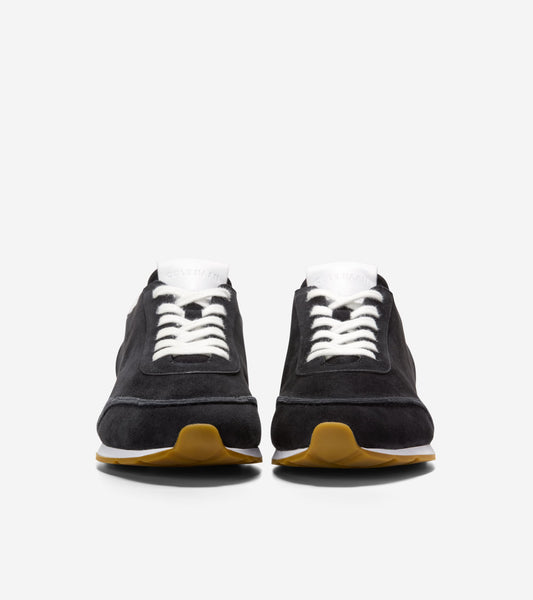 W34724:BLACK SUEDE/LTHR