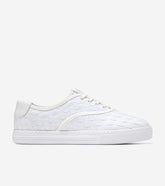 W31966:WHITE WOVEN CANVAS/LEATHER/WHITE