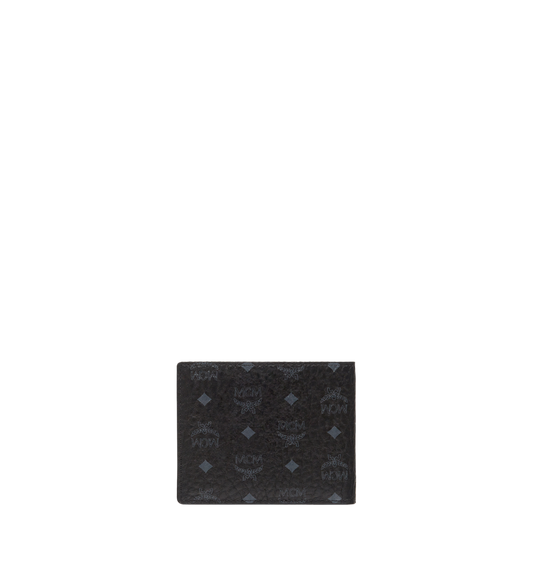 MXSAAVI02BK001-Bifold Wallet with Card Case in Visetos Original|BLACK
