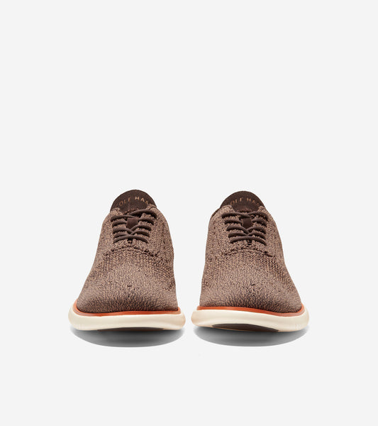 C35634-Men's 2.ZERØGRAND Wingtip Oxford-Dark Chocolate-Light Whiskey Stitchlite™