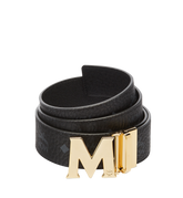 MXBAAVI03BK001-Claus M Reversible Belt 1.75" in Visetos|BLACK/GOLD