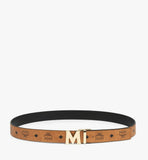 MXBAAVI04CO001-Claus M Reversible Belt 1.5" in Visetos|COGNAC / GOLD
