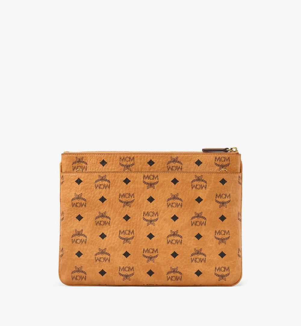 MYZAAVI02CO001-Crossbody Pouch in Visetos Original|COGNAC