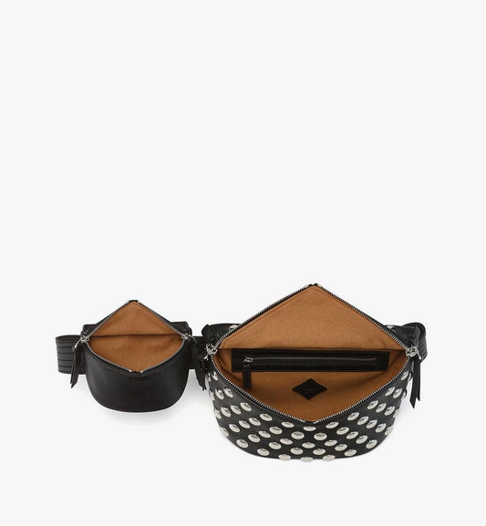 MWZGSAK01BK001-Diamant 3D Belt Bag in Galactic Gala Lamb Leather|BLACK