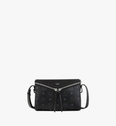 MWSEAAK04BK001-Diamant 3D Shoulder Bag in Visetos Leather Mix|BLACK