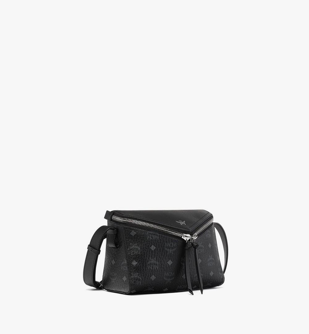 MWSEAAK04BK001-Diamant 3D Shoulder Bag in Visetos Leather Mix|BLACK