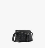 MWSEAAK04BK001-Diamant 3D Shoulder Bag in Visetos Leather Mix|BLACK