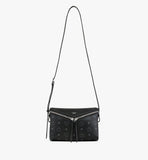 MWSEAAK04BK001-Diamant 3D Shoulder Bag in Visetos Leather Mix|BLACK