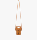 MYZFSAK01CO001-Diamond Crossbody Pouch in Visetos Leather Mix|COGNAC