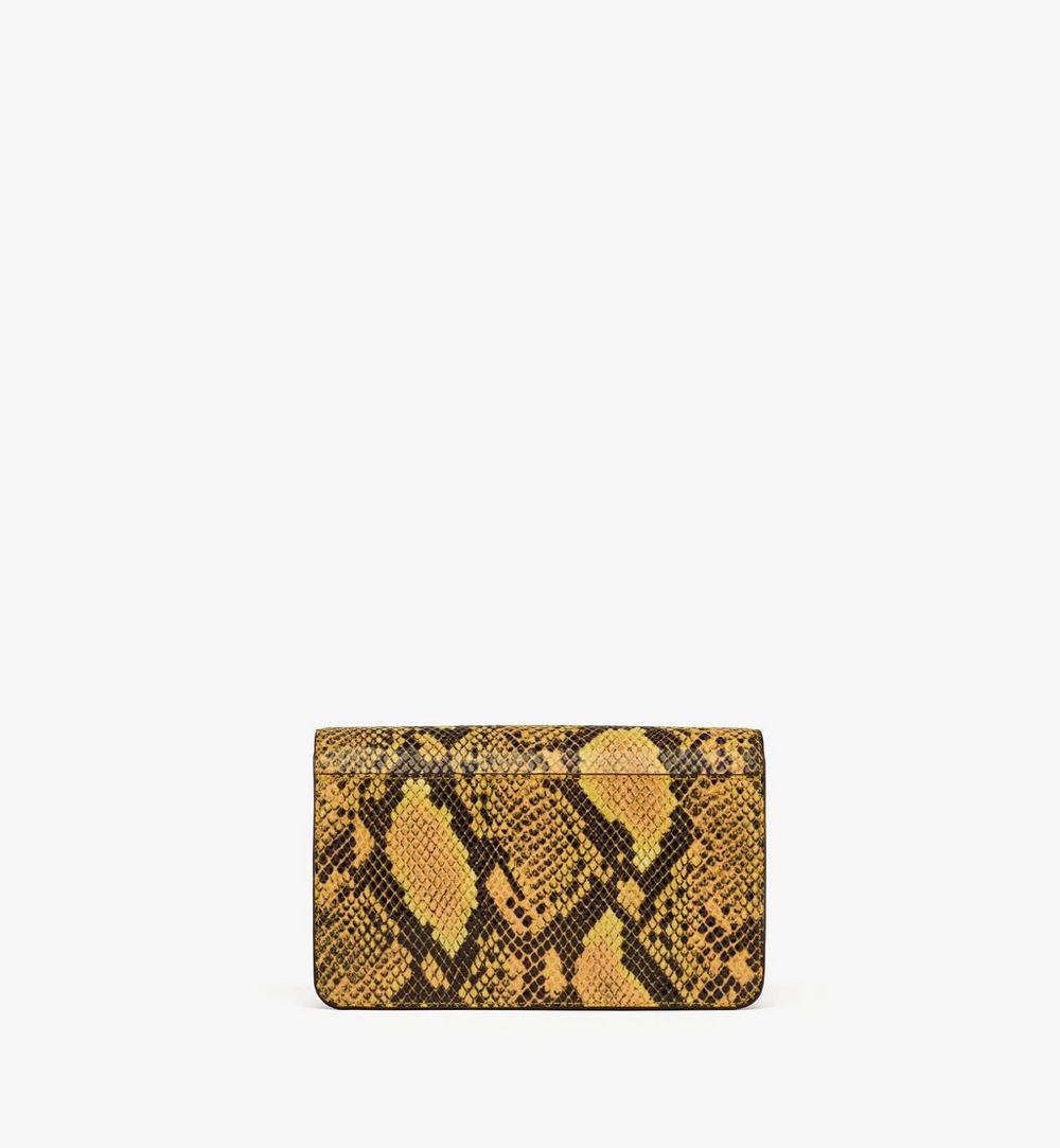 MWRFSAK04Y0001-Diamond Shoulder Bag in Python Print Coronet|OLD GOLD