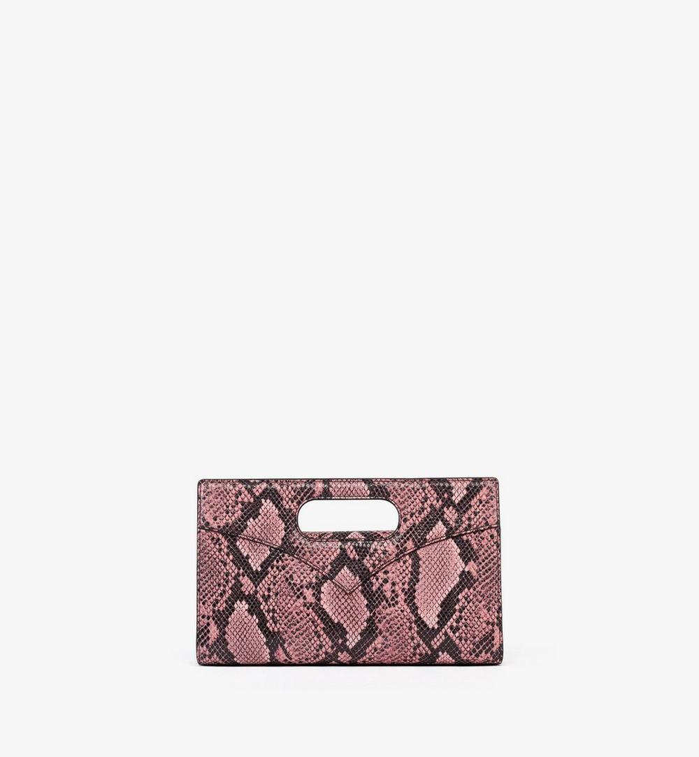 MWRFSAK03Q2001-Diamond Tote in Python Print Coronet|BLUSH PINK