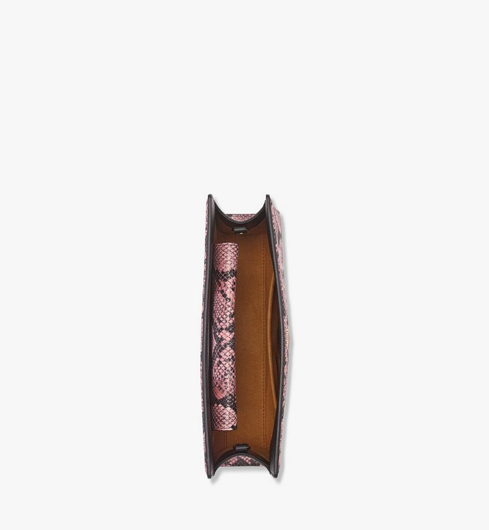 MWRFSAK03Q2001-Diamond Tote in Python Print Coronet|BLUSH PINK