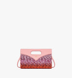 MWRFSAK06Q1001-Diamond Tote in Sequin Lamb Leather|SANGRIA SUNSET