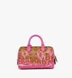 MWBFSEA01Q1001-Ella Boston Bag in Cubic Coral Visetos|SANGRIA SUNSET
