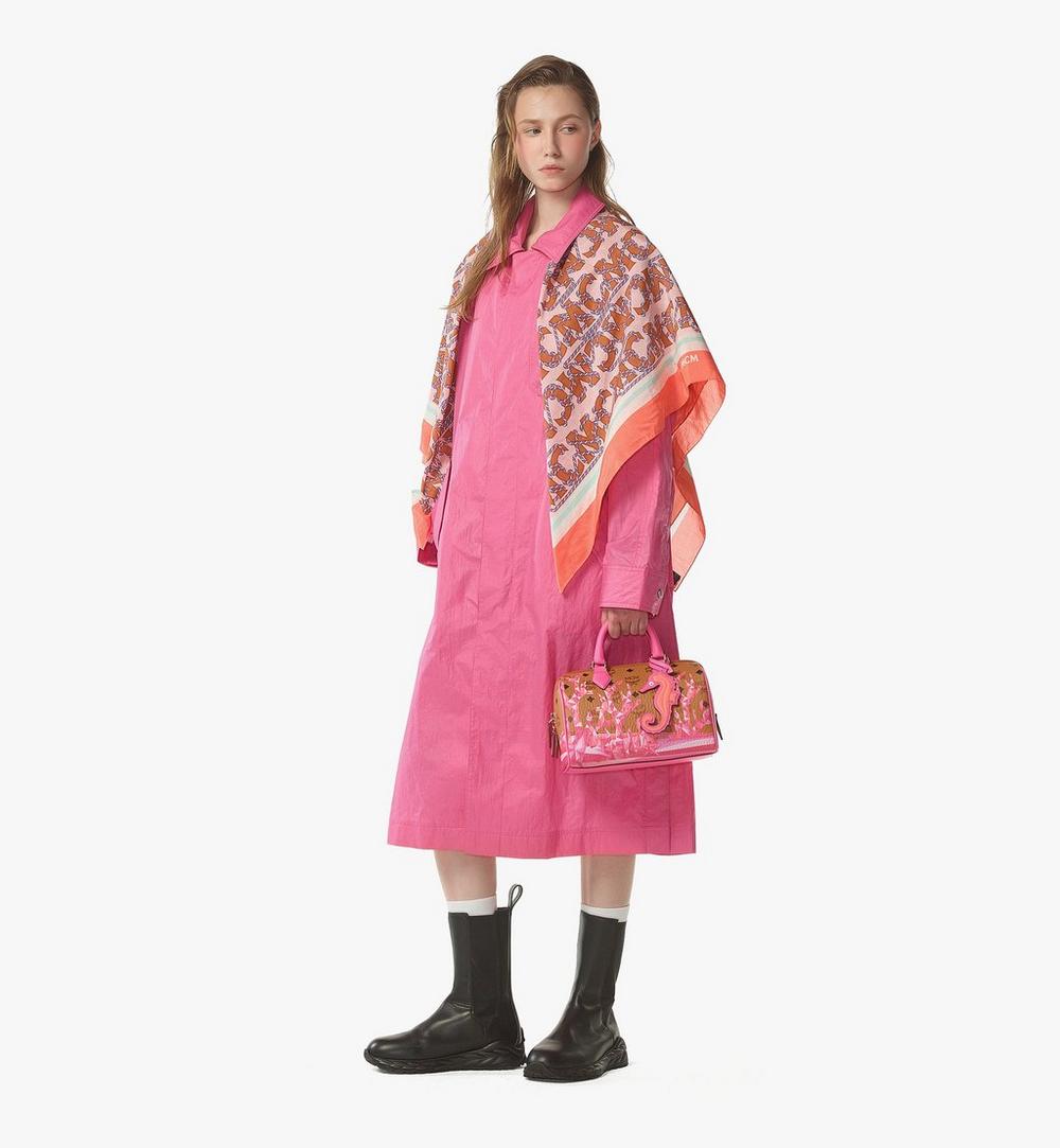 MWBFSEA01Q1001-Ella Boston Bag in Cubic Coral Visetos|SANGRIA SUNSET