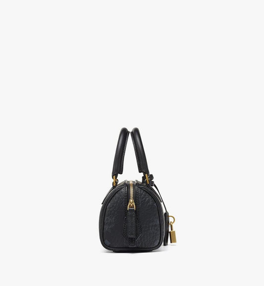 MWBESEA01BK001-Ella Boston Bag in Visetos|BLACK