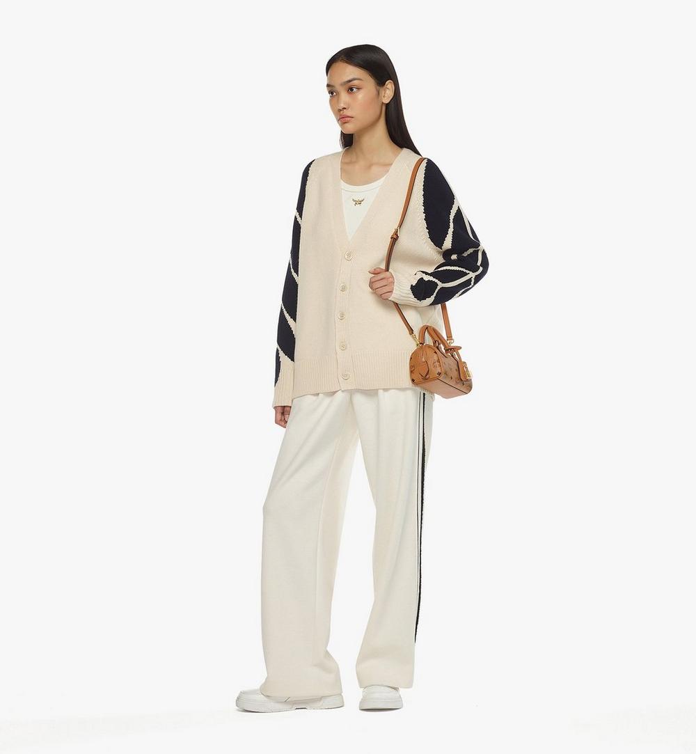 MWBESEA01CO001-Ella Boston Bag in Visetos|COGNAC