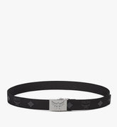 MXBFSAC02BK001-Himmel Brass Plate Belt in Monogram Webbing|BLACK