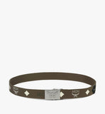 MXBFSAC01GK001-Himmel Brass Plate Belt in Monogram Webbing|KHAKI
