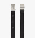 MXBFSAC02BK001-Himmel Brass Plate Belt in Monogram Webbing|BLACK
