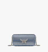 MWSESAC07L9001-Himmel Shoulder Bag in Crystal Satin|CHAMBRAY BLUE