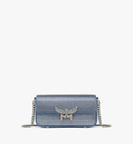 MWSESAC07L9001-Himmel Shoulder Bag in Crystal Satin|CHAMBRAY BLUE