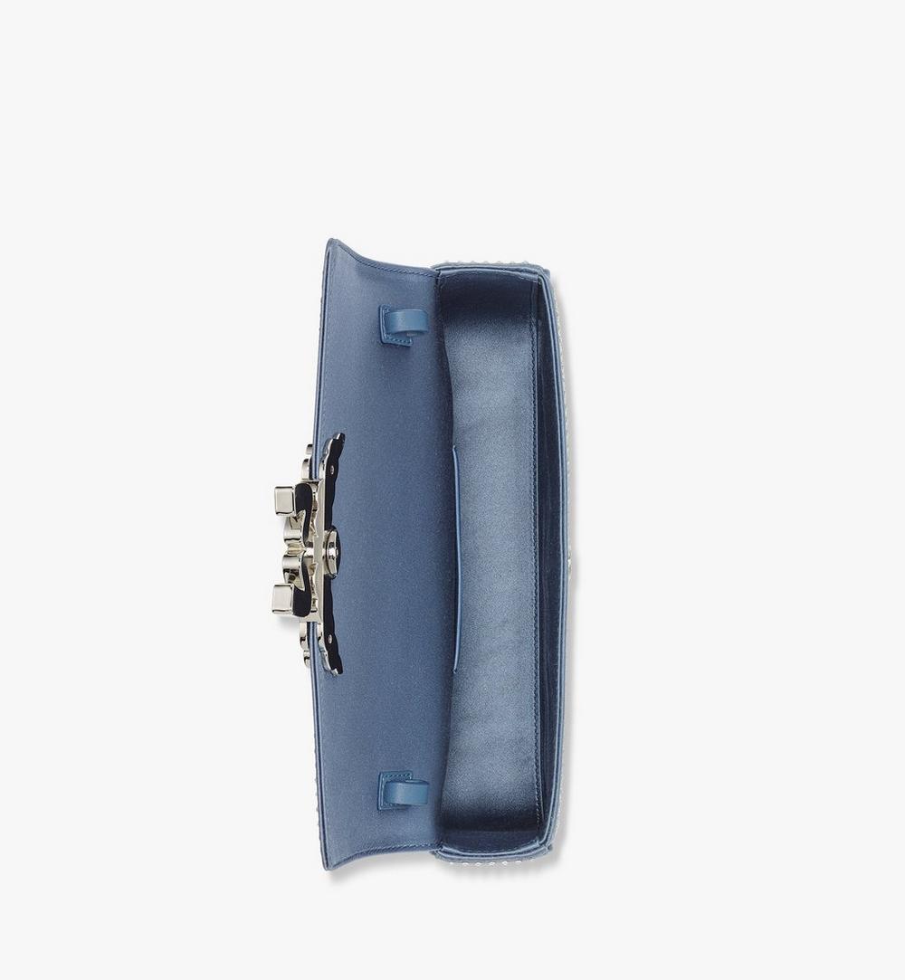 MWSESAC07L9001-Himmel Shoulder Bag in Crystal Satin|CHAMBRAY BLUE